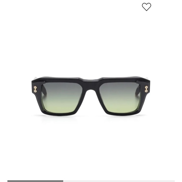 Men's Black Frame Sunglasses with Green Gradient Lenses